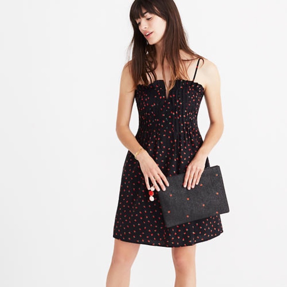 Madewell Dresses & Skirts - Madewell Strawberries Pintuck Cami Dress